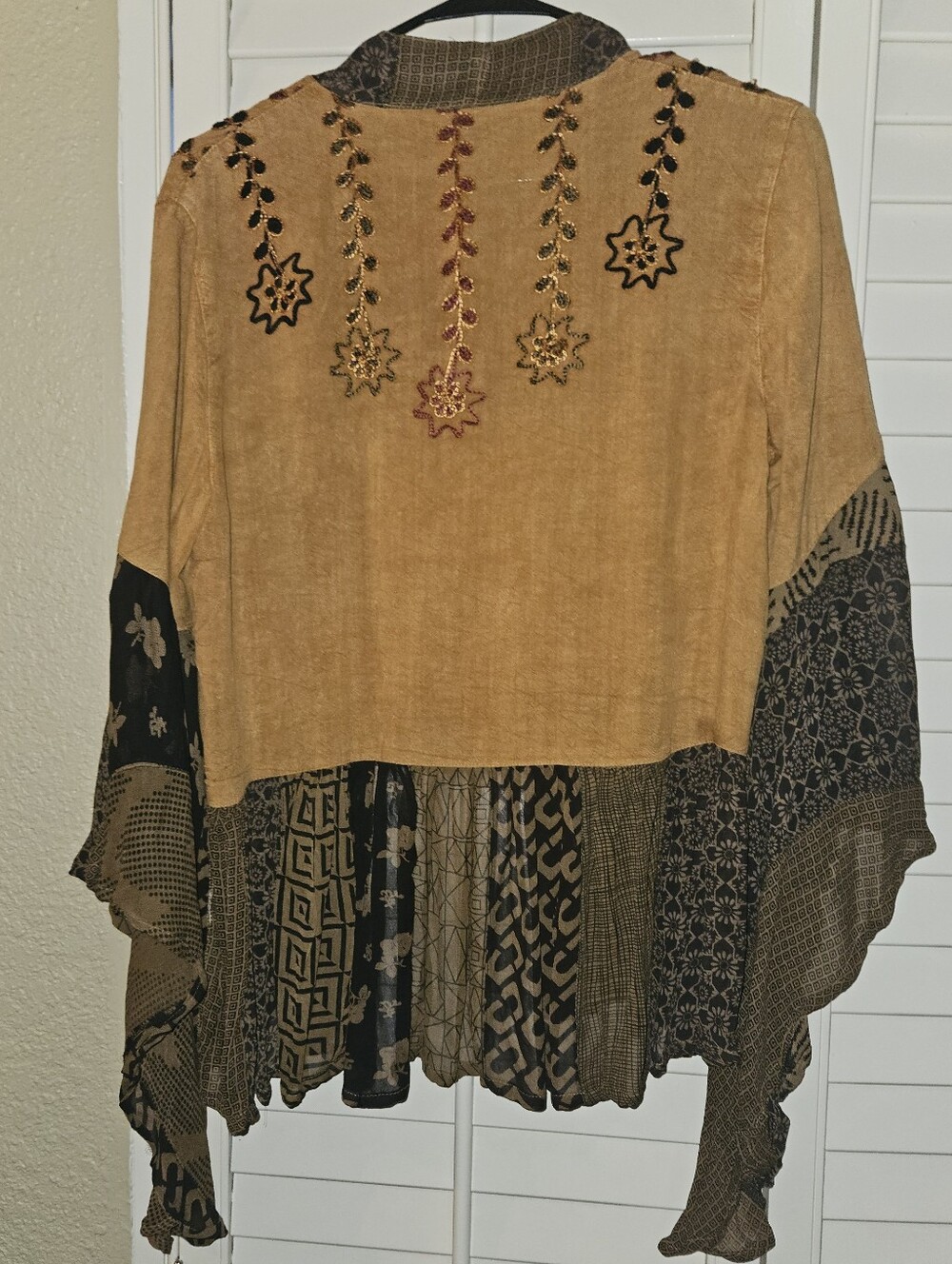 Young Threads Boho Rust Embroidered Kimono - Picture 6 of 6